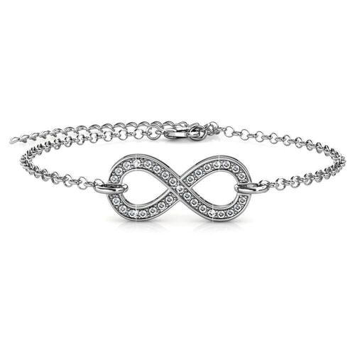 Bracelet Infinity Eight - Argenté et Cristal I MYC-Paris.com
