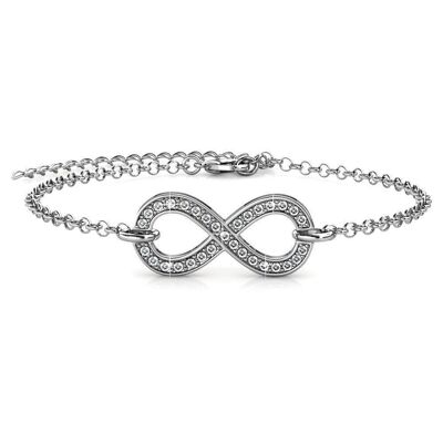 Infinity Eight Bracelet - Silver and Crystal I MYC-Paris.com