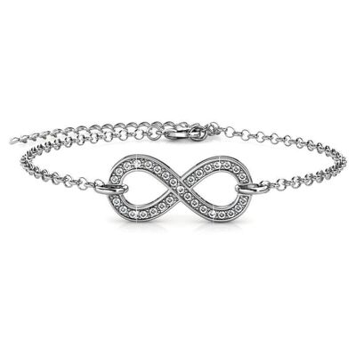 Pulsera Infinity Eight - Plata y Cristal I MYC-Paris.com