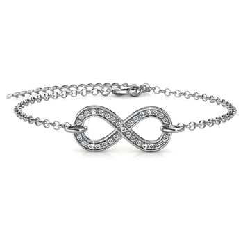 Bracelet Infinity Eight - Argenté et Cristal I MYC-Paris.com 1