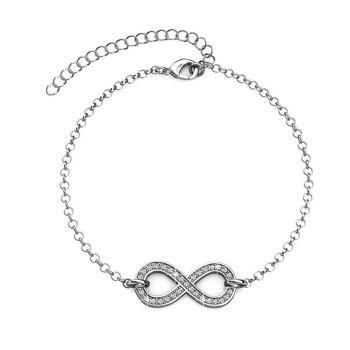 Bracelet Infinity Eight - Argenté et Cristal I MYC-Paris.com 2