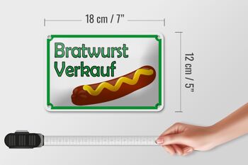 Avis de signe en étain 18x12cm, décoration de restaurant de vente de saucisses bratwurst 5