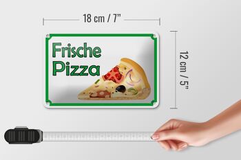 Panneau en étain 18x12cm, décoration de vente de pizza fraîche 5