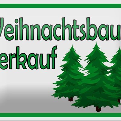 Metal sign notice 18x12cm Christmas tree sale decoration