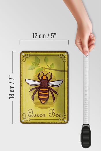 Avis en étain 12x18cm, décoration pour l'apiculture, reine des abeilles, miel 5