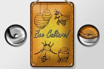 Panneau en étain 12x18cm, décoration pour la culture des abeilles, le miel et l'apiculture 2