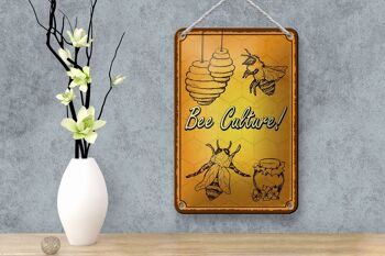 Panneau en étain 12x18cm, décoration pour la culture des abeilles, le miel et l'apiculture 4
