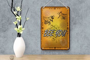 Signe en étain note 12x18cm, décoration pour l'apiculture, abeille, miel 4