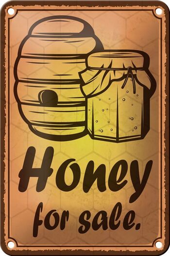 Panneau en étain 12x18cm, décoration de vente de miel à vendre 1