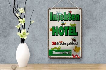 Signe en étain note 12x18cm, décoration gratuite de chambre d'hôtel d'insecte 4