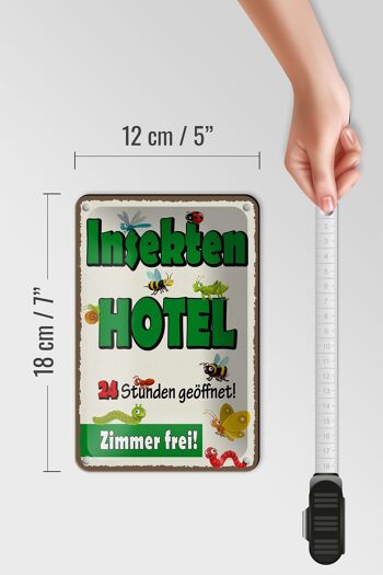 Signe en étain note 12x18cm, décoration gratuite de chambre d'hôtel d'insecte 5