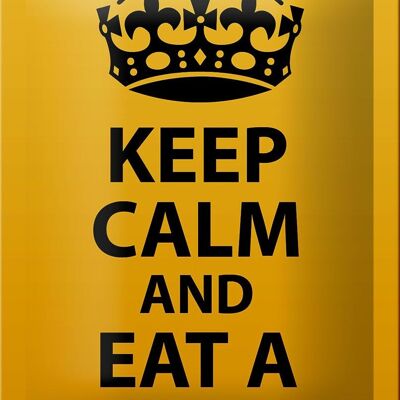 Blechschild Spruch 12x18cm Keep Calm and eat a Banana Dekoration