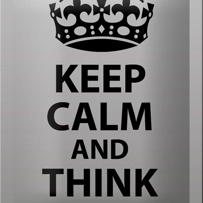 Blechschild Spruch 12x18cm Keep Calm think different Dekoration