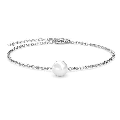 Pulsera de perlas de cristal - Plata y cristal I MYC-Paris.com