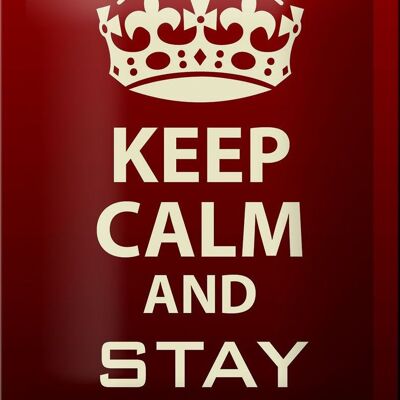 Blechschild Spruch 12x18cm Keep Calm and stay strong Dekoration