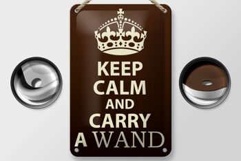 Plaque en tôle disant 12x18cm Keep Calm and carry a wall decoration 2