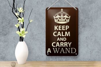 Plaque en tôle disant 12x18cm Keep Calm and carry a wall decoration 4