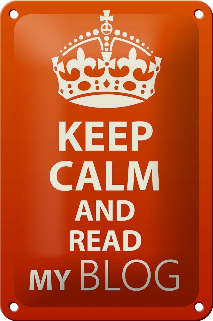 Blechschild Spruch 12x18cm Keep Calm and read my block Dekoration
