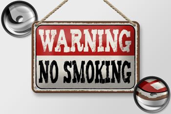 Signe en étain note 18x12cm, décoration d'avertissement d'interdiction de fumer 2