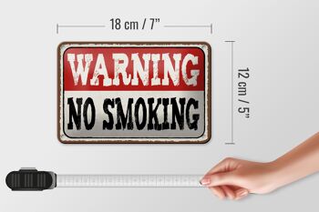 Signe en étain note 18x12cm, décoration d'avertissement d'interdiction de fumer 5