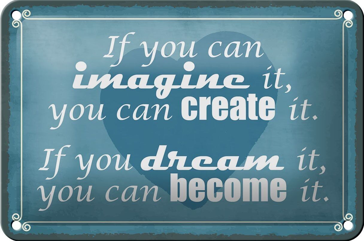 Panneau en étain disant 18x12cm si vous pouvez imaginer, vous pouvez le créer comme décoration