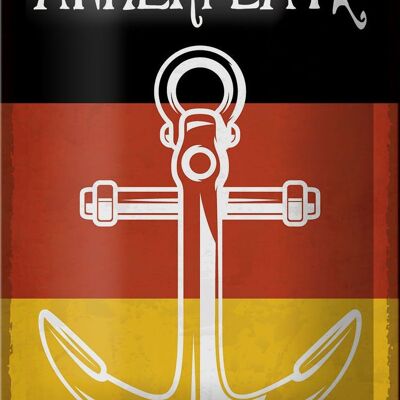 Metal sign notice 12x18cm German anchorage ship sea decoration