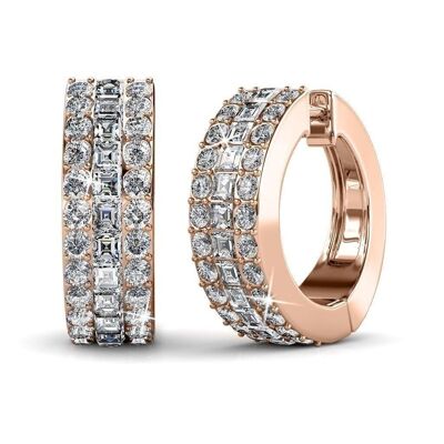 Olena Clip Earrings - Rose Gold and Crystal I MYC-Paris.com