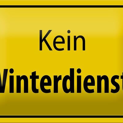Metal sign notice 18x12cm no winter service warning sign decoration