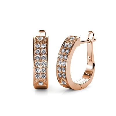 Meg Hoop Earrings - Rose Gold and Crystal I MYC-Paris.com