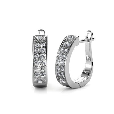 Meg Hoop Earrings - Silver and Crystal I MYC-Paris.com