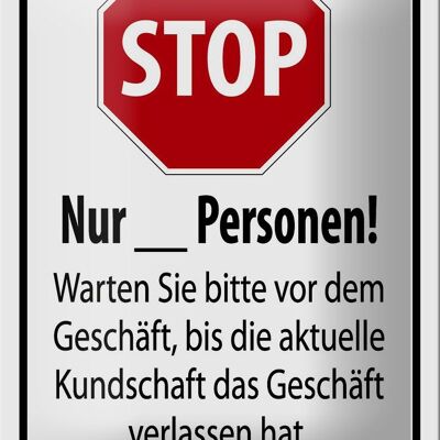 Metal sign notice 12x18cm Stop waiting for the shop decoration