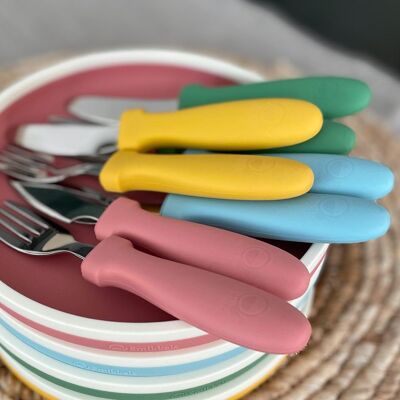 Silicone children's cutlery 3-piece