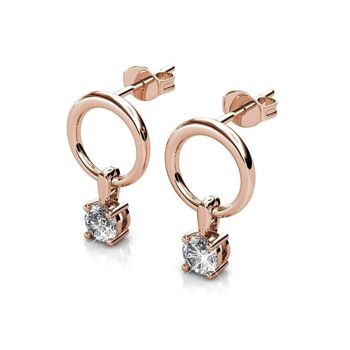 Boucles d'oreilles Octavia - Or Rosé et Cristal I MYC-Paris.com 9