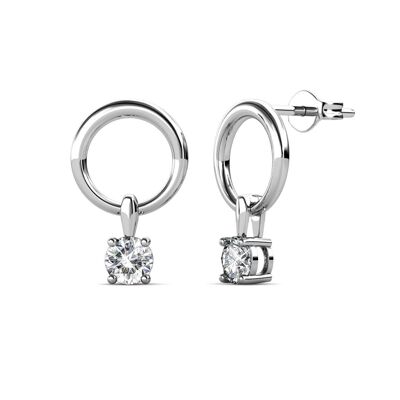 Pendientes Octavia - Plata y Cristal I MYC-Paris.com