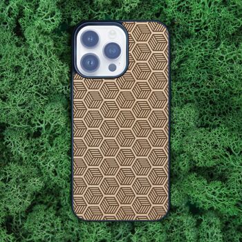Coque iPhone en bois – Cubes 2