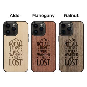 Coque iPhone en bois – Tous ceux qui errent ne sont pas perdus 3