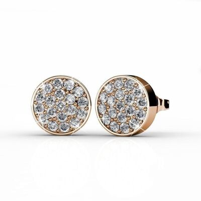 Round Earrings - Rose Gold and Crystal I MYC-Paris.com