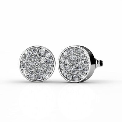 Round Earrings - Silver and Crystal I MYC-Paris.com
