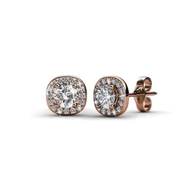 Cushy Earrings - Rose Gold and Crystal I MYC-Paris.com