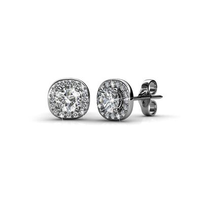 Cushy Earrings - Silver and Crystal I MYC-Paris.com