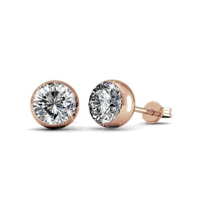 Moon Earrings - Rose Gold and Crystal I MYC-Paris.com