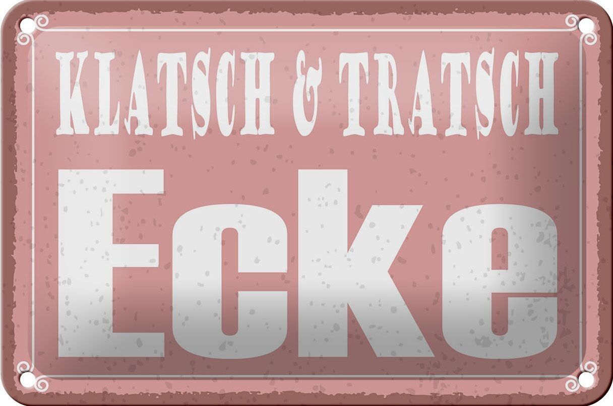 Targa in metallo nota 18x12 cm decorazione angolo gossip