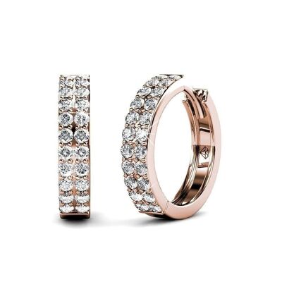 Glamor Earrings - Rose Gold and Crystal I MYC-Paris.com