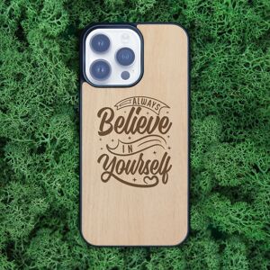 Coque iPhone en bois – Croyez en vous
