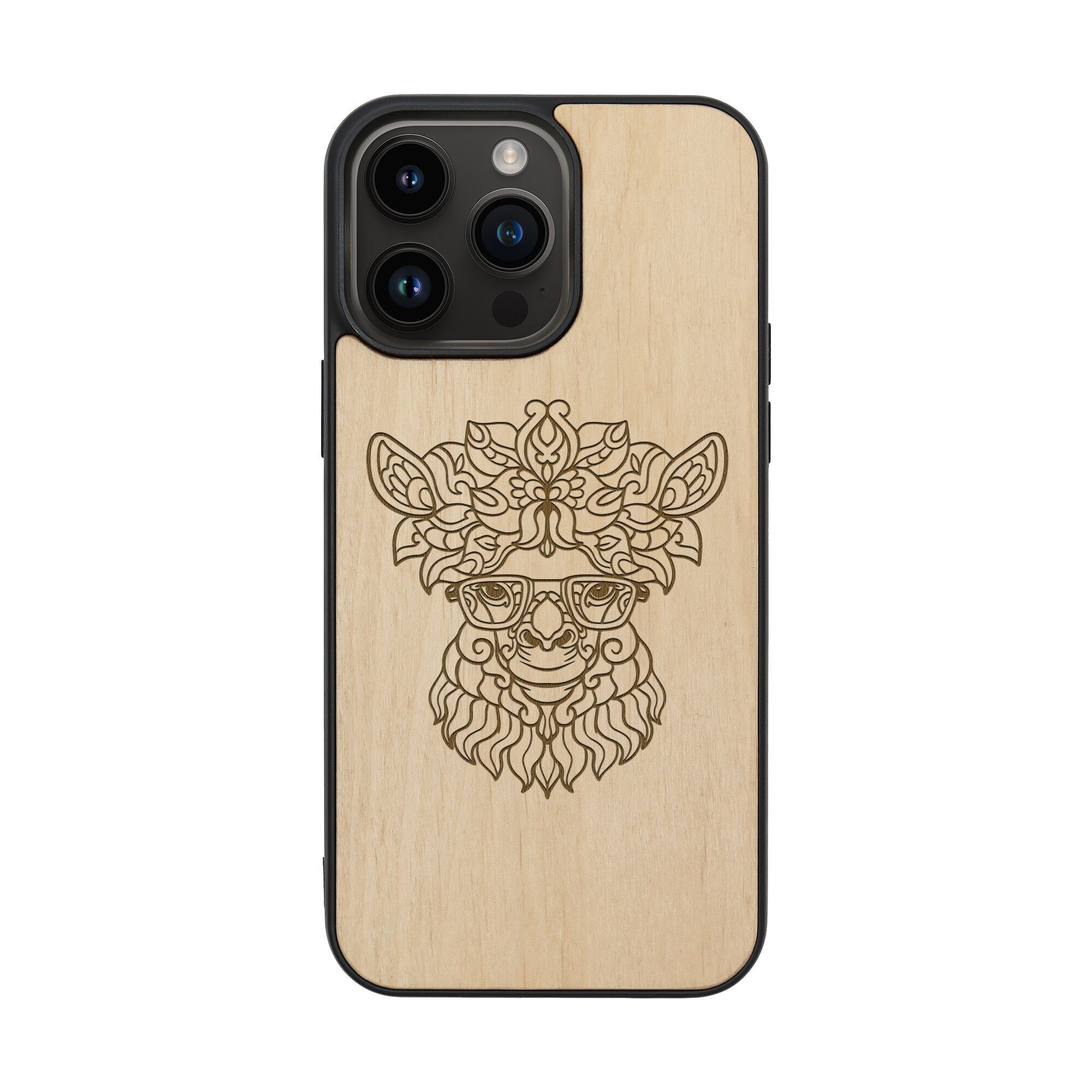 Coque iPhone en bois – Alpaga