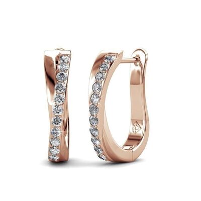 Criss Earrings - Rose Gold and Crystal I MYC-Paris.com
