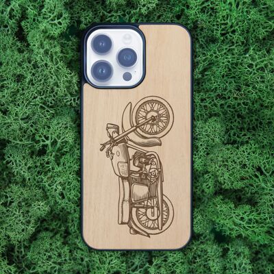 iPhone-Hülle aus Holz – Motorrad