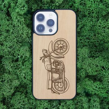 Coque iPhone en bois – Moto 1