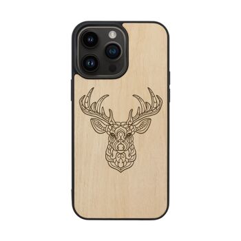 Coque iPhone en bois – Cerf 2