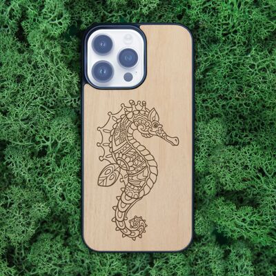 Custodia per iPhone in legno – Cavalluccio Marino